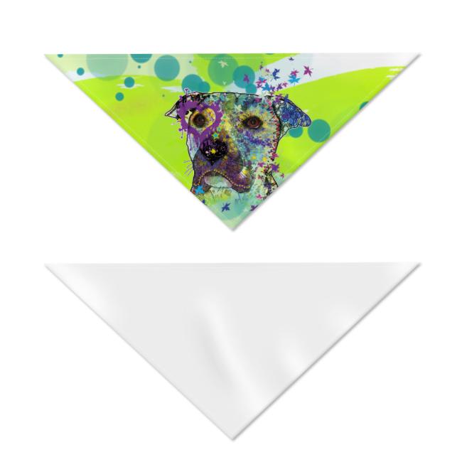 Preview: Hunde-Bandana Dio - Popart Hundedesign, 100 % Polyester, 70x30 cm, verstellbar, waschbar